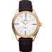 Rolex Cellini White Dial Gold Case Brown Leather Strap 622833