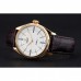 Rolex Cellini White Dial Gold Case Brown Leather Strap 622833
