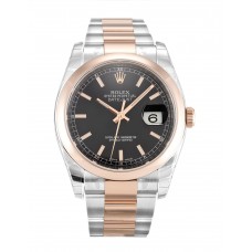 Rolex Datejust Black Baton Dial 116201