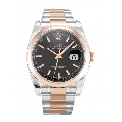 Rolex Datejust Black Baton Dial 116201