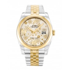 Rolex Datejust Silver Floral Dial 116203