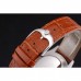 Rolex Datejust Blue Dial Stainless Steel Case Light Brown Leather Strap