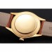 Rolex Datejust Gold Dial Gold Case Light Brown Leather Strap