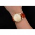 Rolex Datejust Gold Dial Gold Case Light Brown Leather Strap