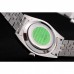 Rolex DateJust Stainless Steel Ribbed Bezel Flower Silver Dial 41983