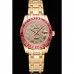 Rolex Datejust Diamond Dial Pink Jewels Bezel Gold Case And Bracelet 622835