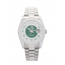 Rolex Day-Date Green and Silver Dial 118346