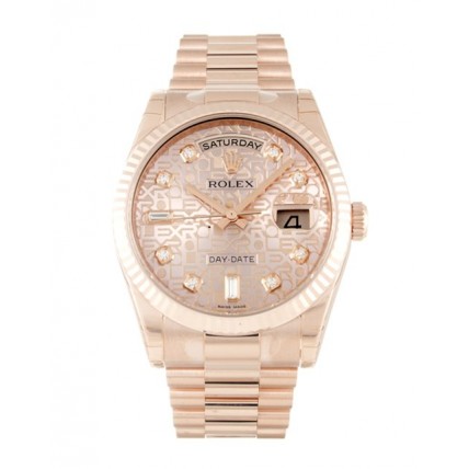 Rolex Day-Date Rose Dial 118235
