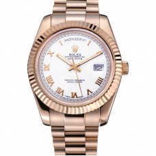 Rolex Day-Date White Dial Gold Bracelet 622546