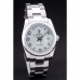 Rolex Day-Date Polished Silver Bezel White Dial 7470