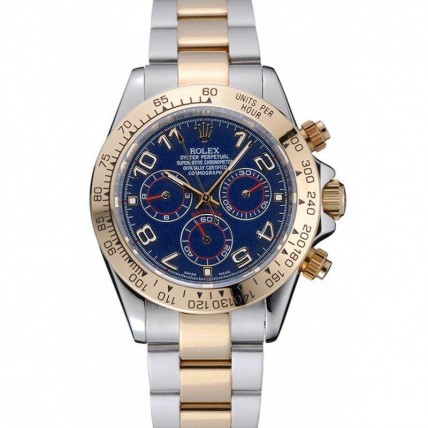 Rolex Cosmograph Daytona Blue Dial Two Tone Stainless Steel Bracelet 1454246