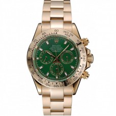 Rolex Cosmograph Daytona Green Dial Rose Gold Case And Bracelet 1454244