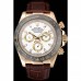 Rolex Cosmograph Daytona Gold Case White Dial Brown Leather Bracelet  622633