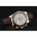 Rolex Cosmograph Daytona Gold Case White Dial Brown Leather Bracelet  622633