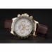 Rolex Cosmograph Daytona Gold Case White Dial Brown Leather Bracelet  622633