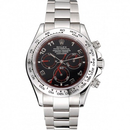Rolex Daytona Stainless Steel Bracelet Black Dial 80296
