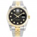 Rolex Datejust Two Tone Black