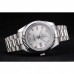 Rolex DayDate Stainless Steel Ribbed Bezel Silver Dial 41995