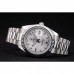 Rolex DayDate Stainless Steel Ribbed Bezel Silver Dial 41995