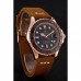 Rolex Yacht-Master Black Dial Brown Bezel Rose Gold Case Brown Leather Bracelet 1453860