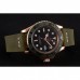 Rolex Yacht-Master Black Dial Green Bezel Rose Gold Case Green Leather Bracelet 1453862