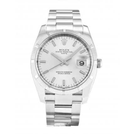 Rolex Oyster Perpetual Date 34mm Silver 115210