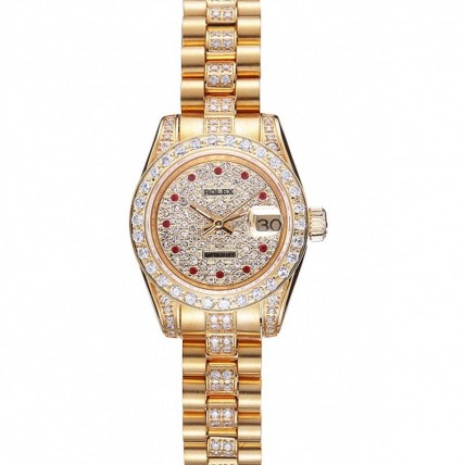 Rolex DateJust Diamond Dial Gold 622023