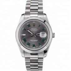Rolex DateJust Polished Stainless Steel Bezel Grey Dial 42000 Rolex DateJust Polished Stainless Steel Bezel Grey Dial 42000