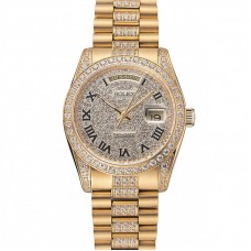 Rolex Day-Date Diamond Pave Dial Gold Diamond Bracelet 1453956 Rolex Day-Date Diamond Pave Dial Gold Diamond Bracelet 1453956