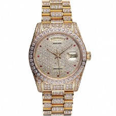 Rolex Day-Date Diamonds Yellow Gold-SRL185 621615