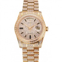 Rolex Day-Date Yellow Gold Full Diamond Pave Rolex Day-Date Yellow Gold Full Diamond Pave