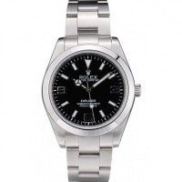 Rolex Explorer Stainless Steel Bezel Black Dial 42002