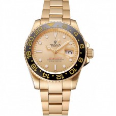 Rolex GMT Master II Gold Dial Black Bezel Gold Case And Bracelet 1453749