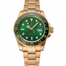 Rolex GMT Master II Green Dial And Bezel Gold Case And Bracelet 1453750