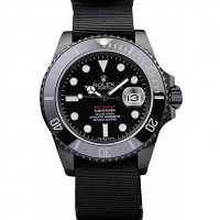 Rolex Submariner Pro-Hunter Black Fabric Strap Black Dial