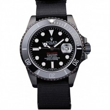 Rolex Submariner Pro-Hunter Black Fabric Strap Black Dial