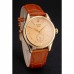 Rolex Cellini Gold Dial Gold Case Light Brown Leather Strap