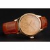 Rolex Cellini Gold Dial Gold Case Light Brown Leather Strap