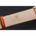 Rolex Cellini Gold Dial Gold Case Light Brown Leather Strap