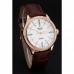 Rolex Cellini Time Gold Case White Dial Brown Leather Bracelet  622655