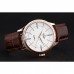 Rolex Cellini Time Gold Case White Dial Brown Leather Bracelet  622655