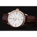 Rolex Cellini Time Gold Case White Dial Brown Leather Bracelet  622655