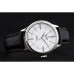 Rolex Cellini Time Silver Case White Dial Black Leather Bracelet  622653