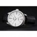 Rolex Cellini Time Silver Case White Dial Black Leather Bracelet  622653