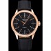 Rolex Cellini Time Rose Gold Case Black Dial Black Leather Bracelet  622656