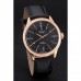 Rolex Cellini Time Rose Gold Case Black Dial Black Leather Bracelet  622656