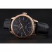 Rolex Cellini Time Rose Gold Case Black Dial Black Leather Bracelet  622656