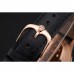 Rolex Cellini Time Rose Gold Case Black Dial Black Leather Bracelet  622656