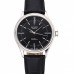 Rolex Cellini Time Silver Case Black Dial Black Leather Bracelet  622654