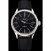 Rolex Cellini Time Silver Case Black Dial Black Leather Bracelet  622654